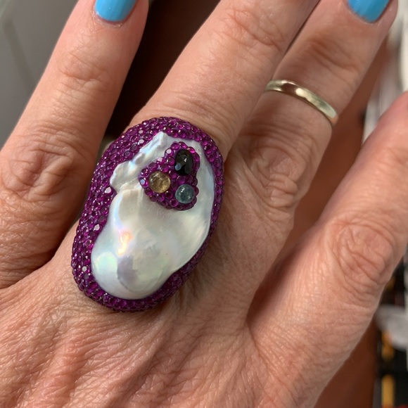 Baroque Perl ring - Picture 1 of 4